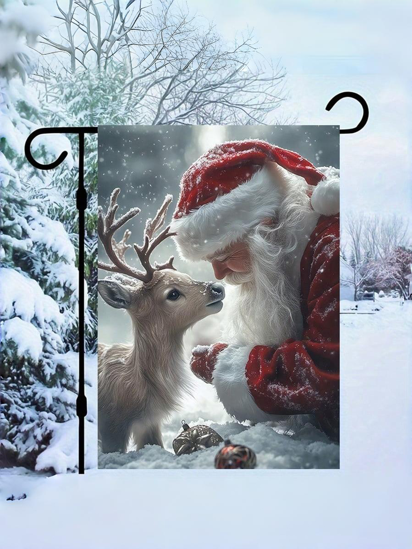 Custom Christmas Outdoor Garden Flag（Not lnclude Flagpole）
